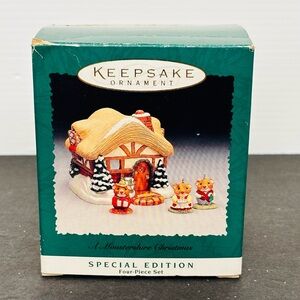 1995 Hallmark Keepsake Miniature Orn. A MOUSTERSHIRE CHRISTMAS Sp. Ed. 4 Pc. Set